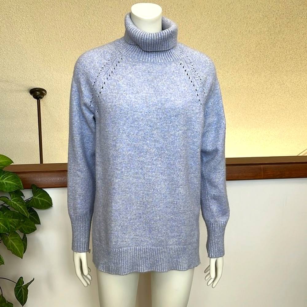 Gap Cozy Lilac Heathered Turtleneck Tunic Sweater Small